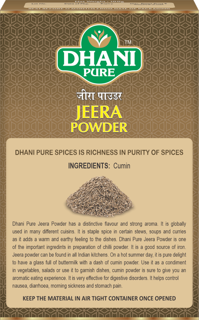 Dhani Pure Cumin Powder / Jeera Powder Box, 100g view 2