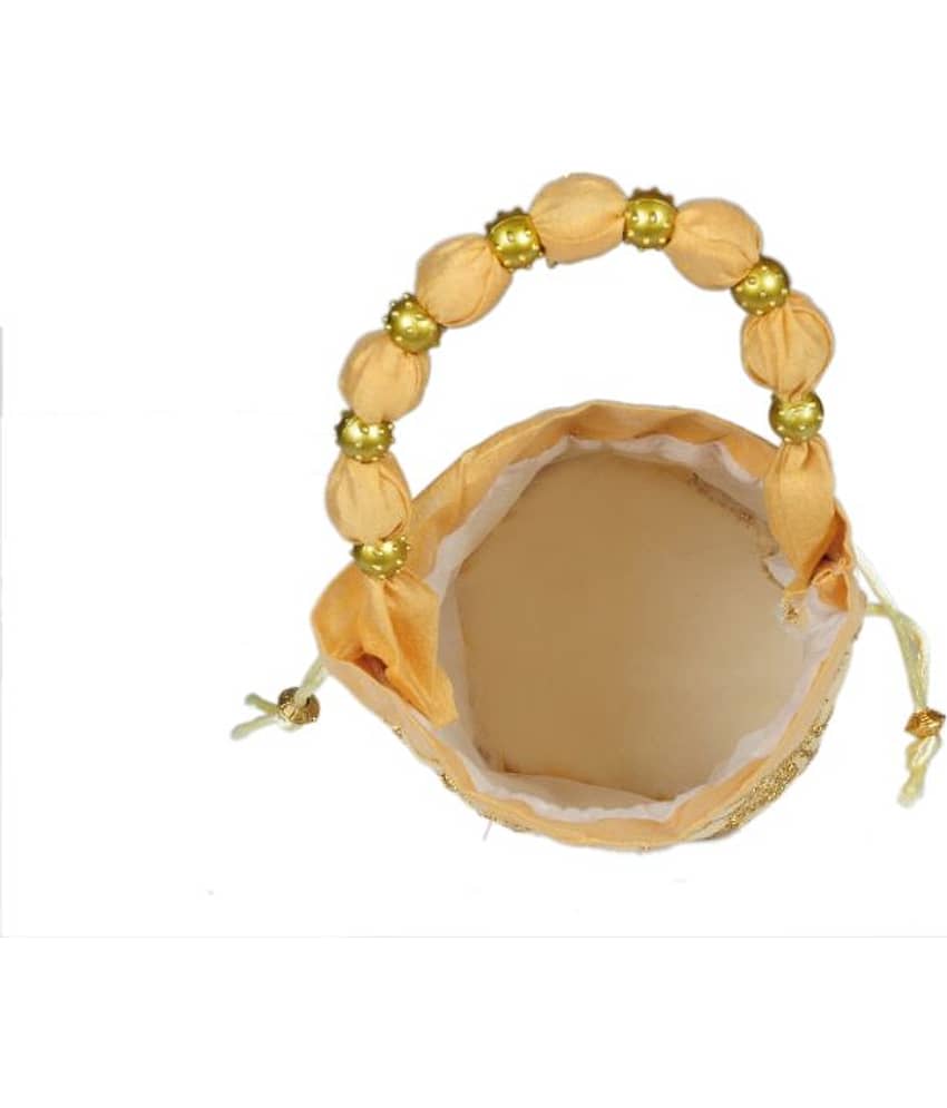 Sunvika House Gold Silk Potli view 2