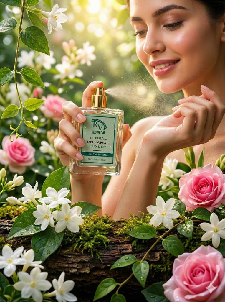 Red Vocal Floral Romance Women’s Luxury Premium Eau De Toilette – 100 ml | Elegant, Floral & Long-Lasting Fragrance view 2