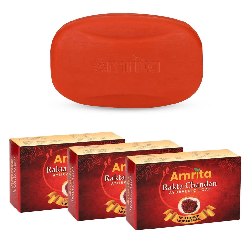 Amrita Rakta Chandana Soap (Pack of 3) view 2