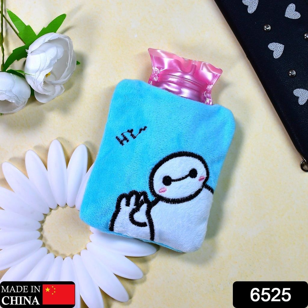 Blue Baymax Small Hot Water Bag with Cover for Pain Relief view 2