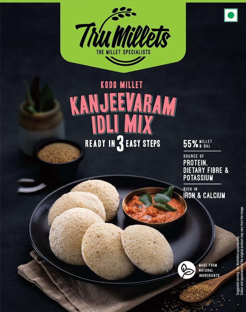 Trumillets | Healthy Millet Breakfast Combo| Mysore Masala Dosa, Kanjeevaram Idli Mix and Pepper Ponga, Each 250g view 2