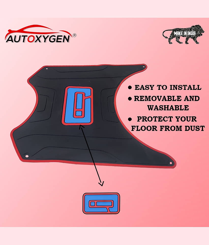 AUTOXYGEN Anti skid Scooter/Scooty Foot Mat Rubber Floor Mat Accessories for IQube (Black, Blue & Red) view 2