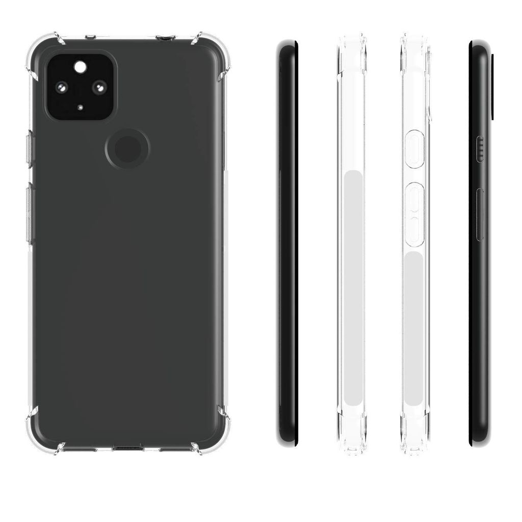 USTIYA for Google Pixel 5A 5G Case Clear TPU Four Corners Cover Transparent Soft funda view 2