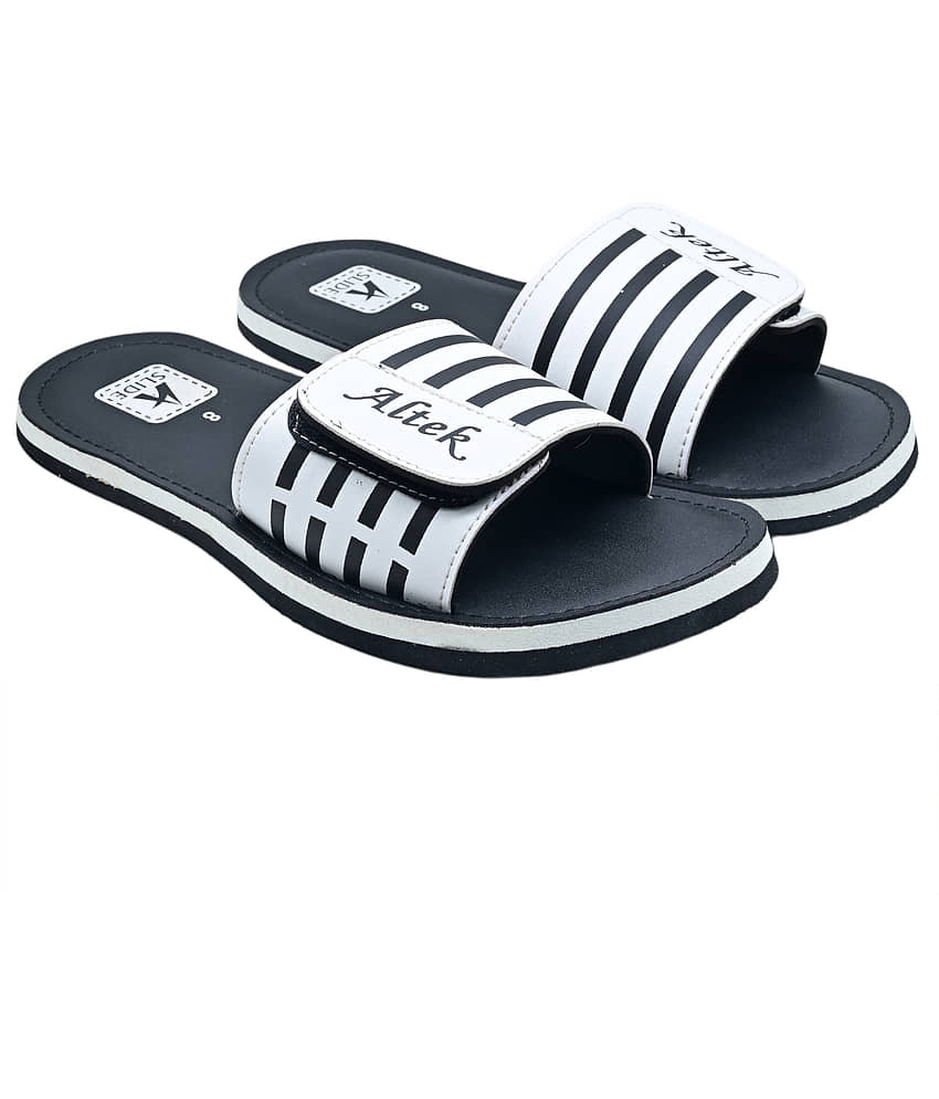 Altek Navy Blue Men's Slide Flip Flop view 2