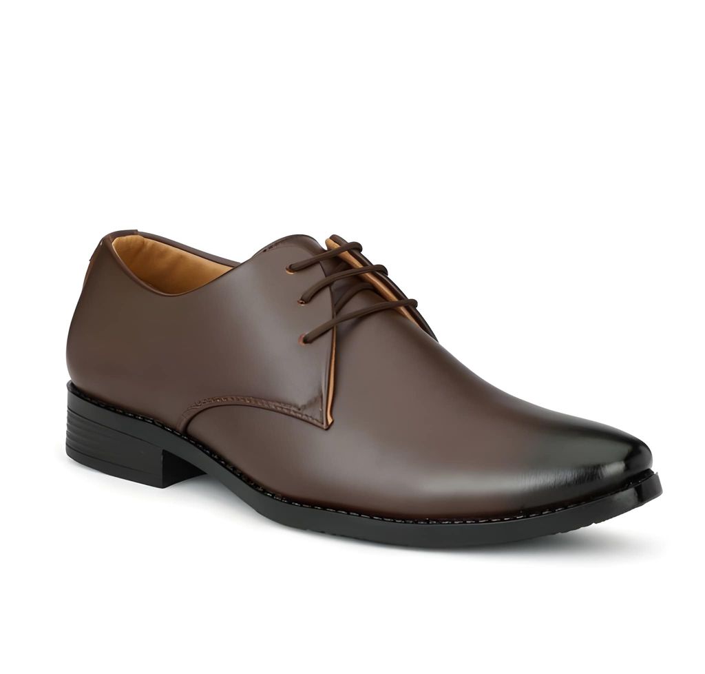 WUGO::Latest Fabulous Men Formal Shoes|Brown Derby Shoes|Office Shoes For Men's & Boys (Free Home Delivery) view 2