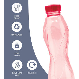 Pack of 2 Milton 1000ml Water Bottles | Leakproof Reusable Water Bottle for Home, Office & Gym | Assorted Colors view 2
