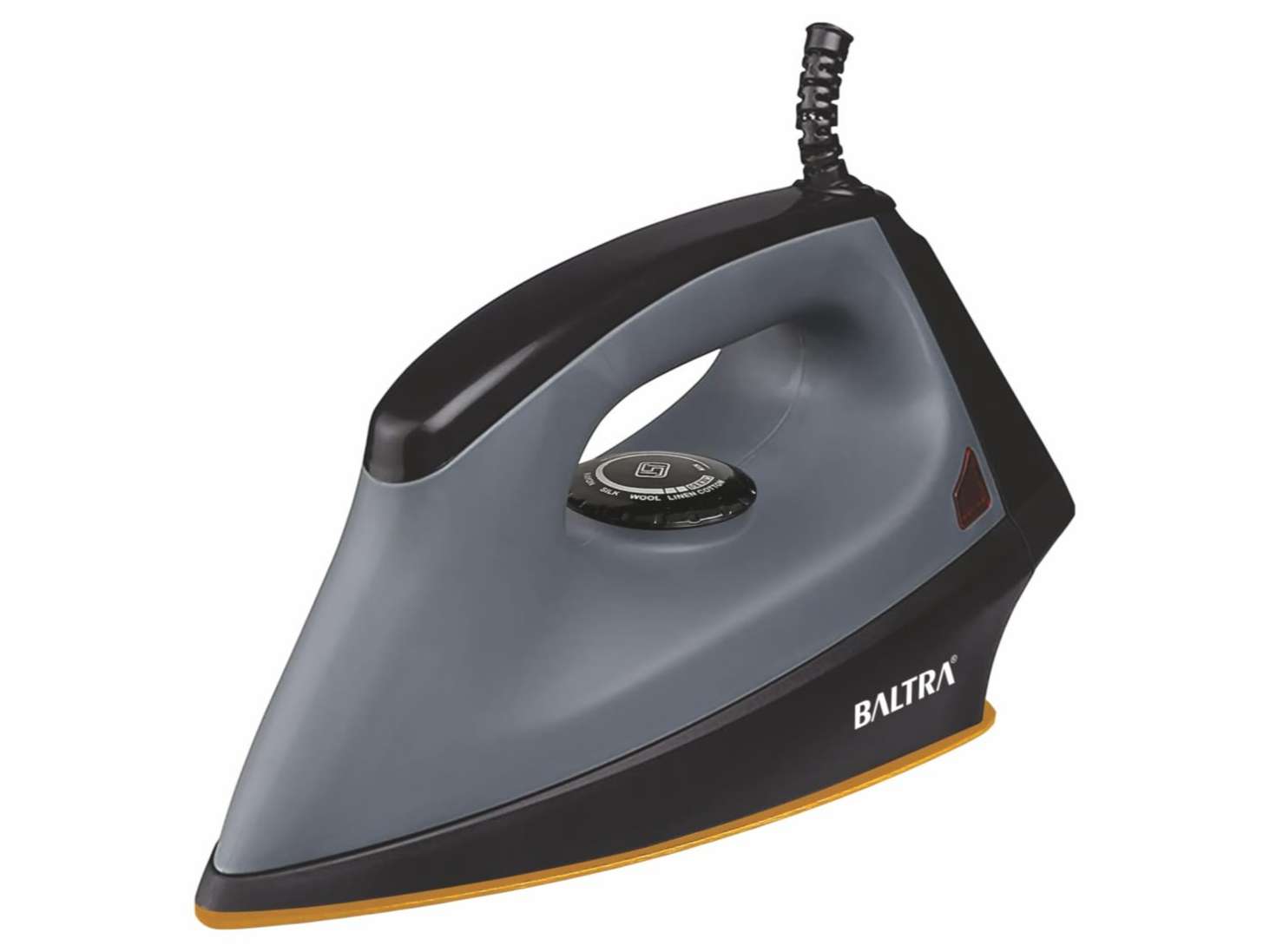 BALTRA Flash Pro Dry Iron Press 1000 Watts, Greblon Non Sick Coated Golden Sole Plate, 5 Modes, Heavy Weight Iron for Clothes - 2yrs Warranty