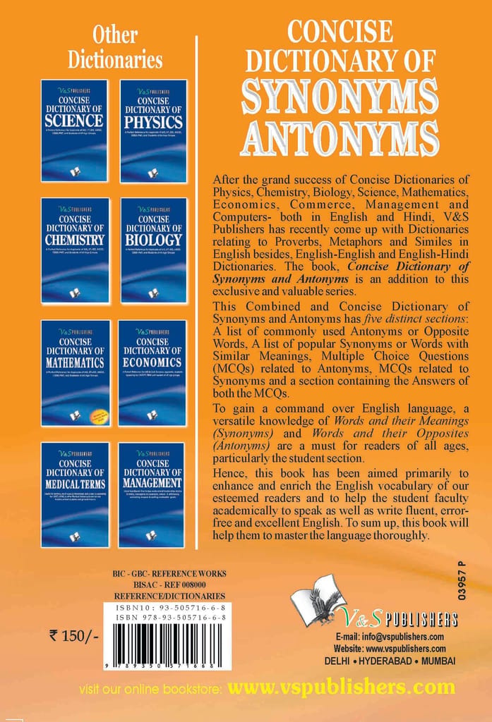 Concise Dictionary Of Synonyms Antonyms view 2