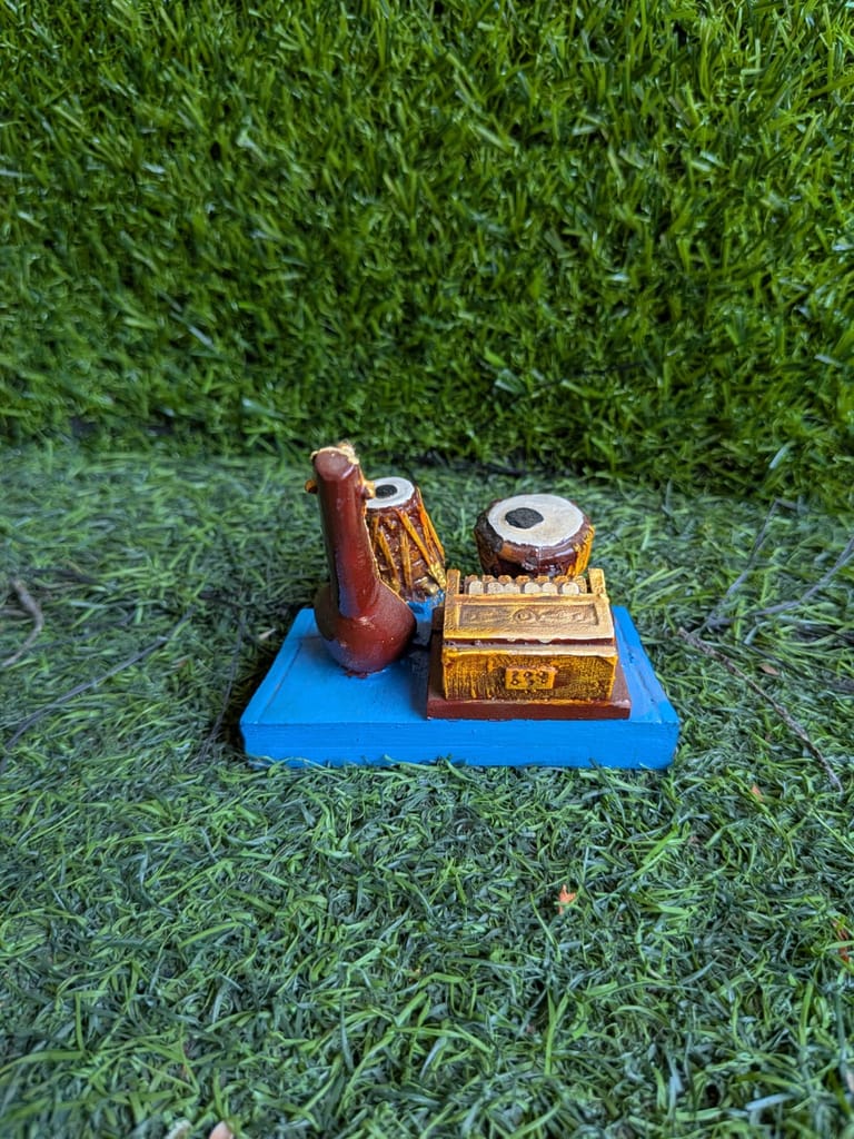 Miniature Indian Classical Musical Instrument Set Decorative Showpiece view 2