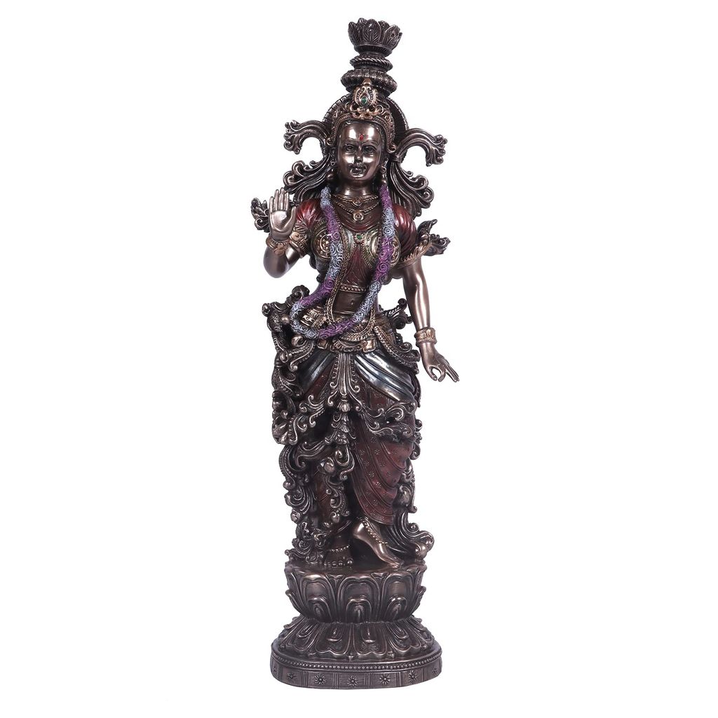 Craftlayout Bronze Finish Resin Radha Rani Idol 14.5 Inch view 2