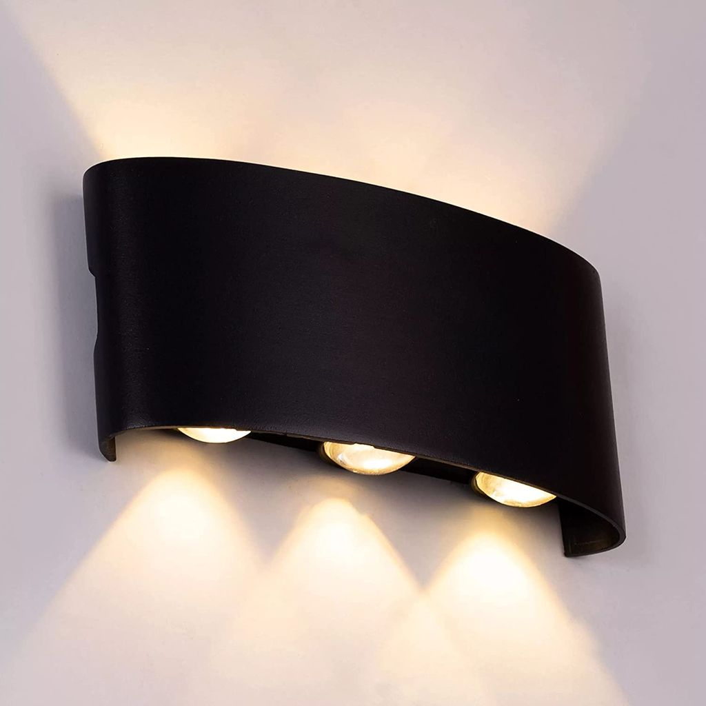 DAYBETTER� 6W U Shape IP65 Waterproof Outdoor Wall Lights,Up and Down LED Porch Lights, Outdoor Wall Lamp Suitable for Garden & Patio Lights,Elevationl Light(Warm White)-Pack of 1 view 2