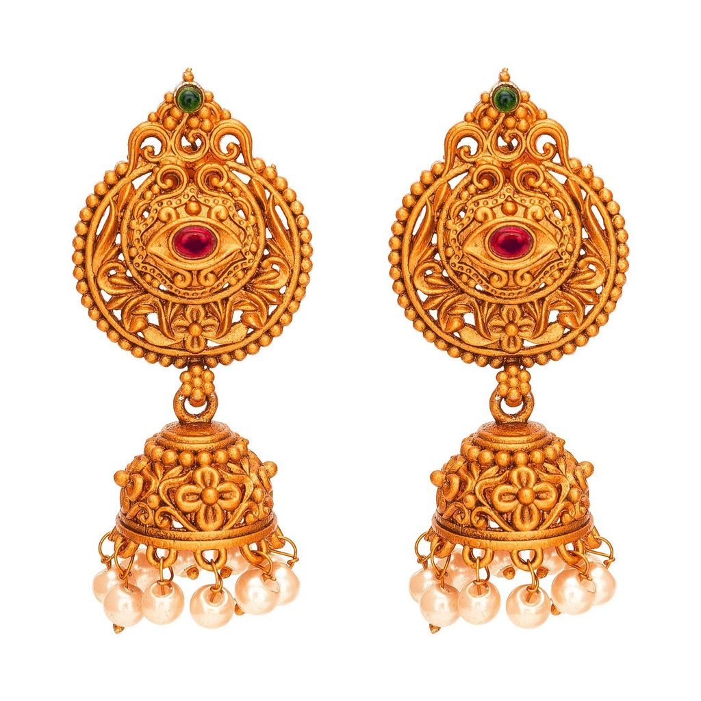 Morison Golden Leaf Earrings Natureâ€™s Elegance in Gold view 2