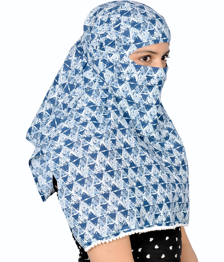 KALY India STYLE FOR EVER Blue Cotton Women's Scarf ( Pack of 1 ) view 2