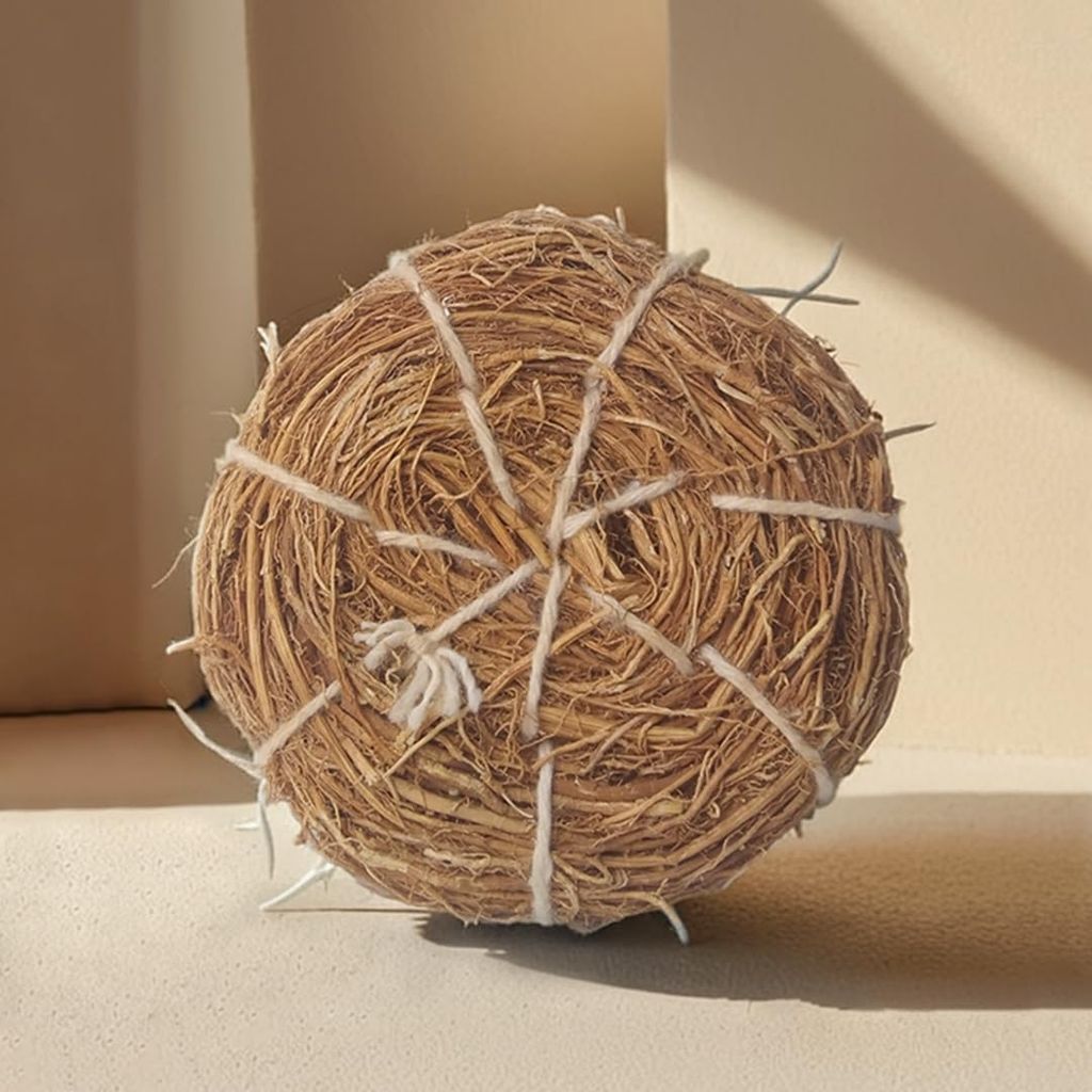 Organic Vetiver Body Scrubber with Cotton Storage Bag view 2