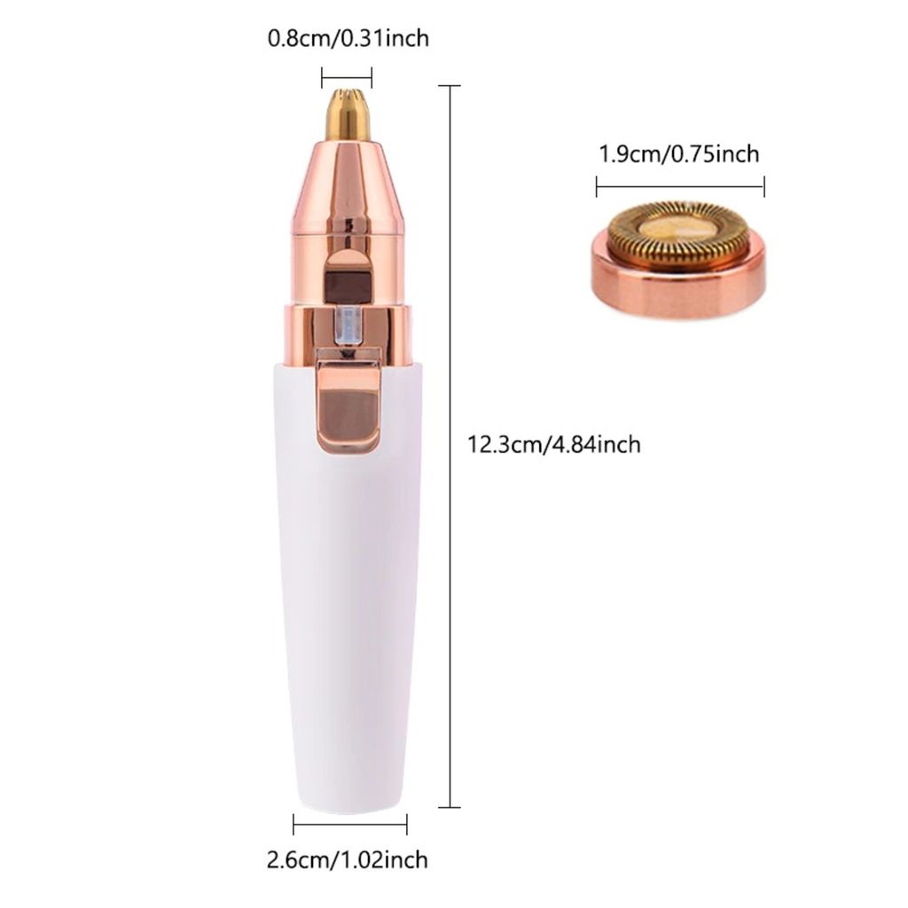 Trendzie Care 2 in 1 Electric Eyebrow Trimmer I Painless Eye Brow Epilator For Women I Portable Facial Hair Removal Shaver view 2