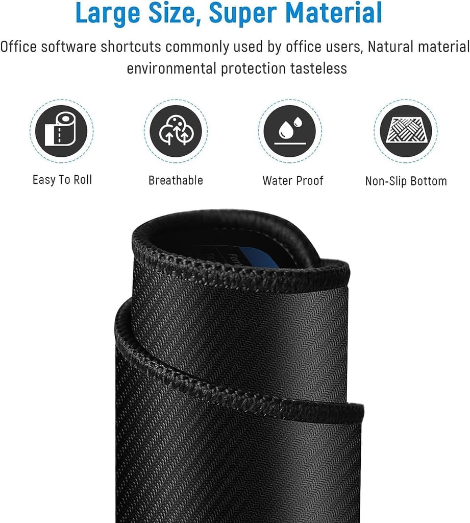Logitech Logo Mouse Pad | 70cm x 30cm Large Non-Slip Desk Mat for Desktop and Laptop | Smooth Surface & Durable Design view 2