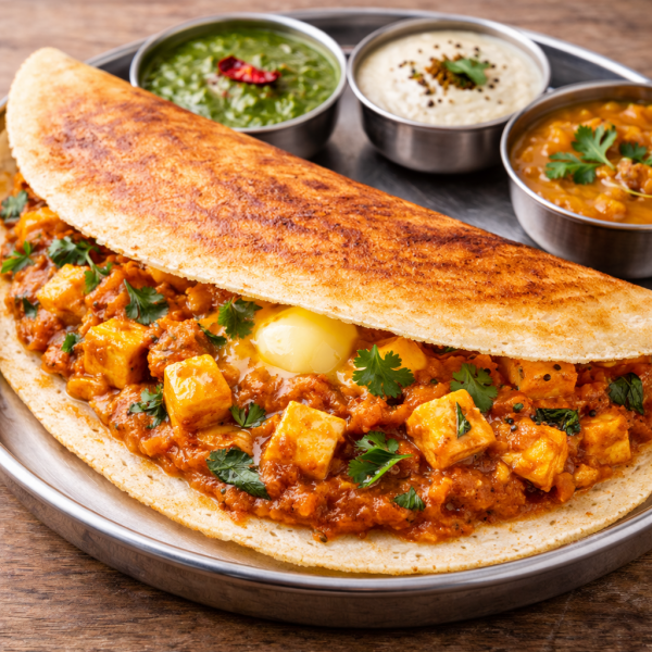Butter paneer masala dosa