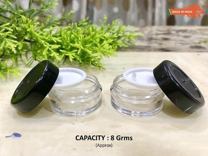 Empty Acrylic San Jar Transparent Cosmetic Container with Leakproof inner lids for Lip Balms, Lip Scrubs, Body Butters, Eyeshadow, Makeup & DIY cosmetics beauty products - PRNT view 2