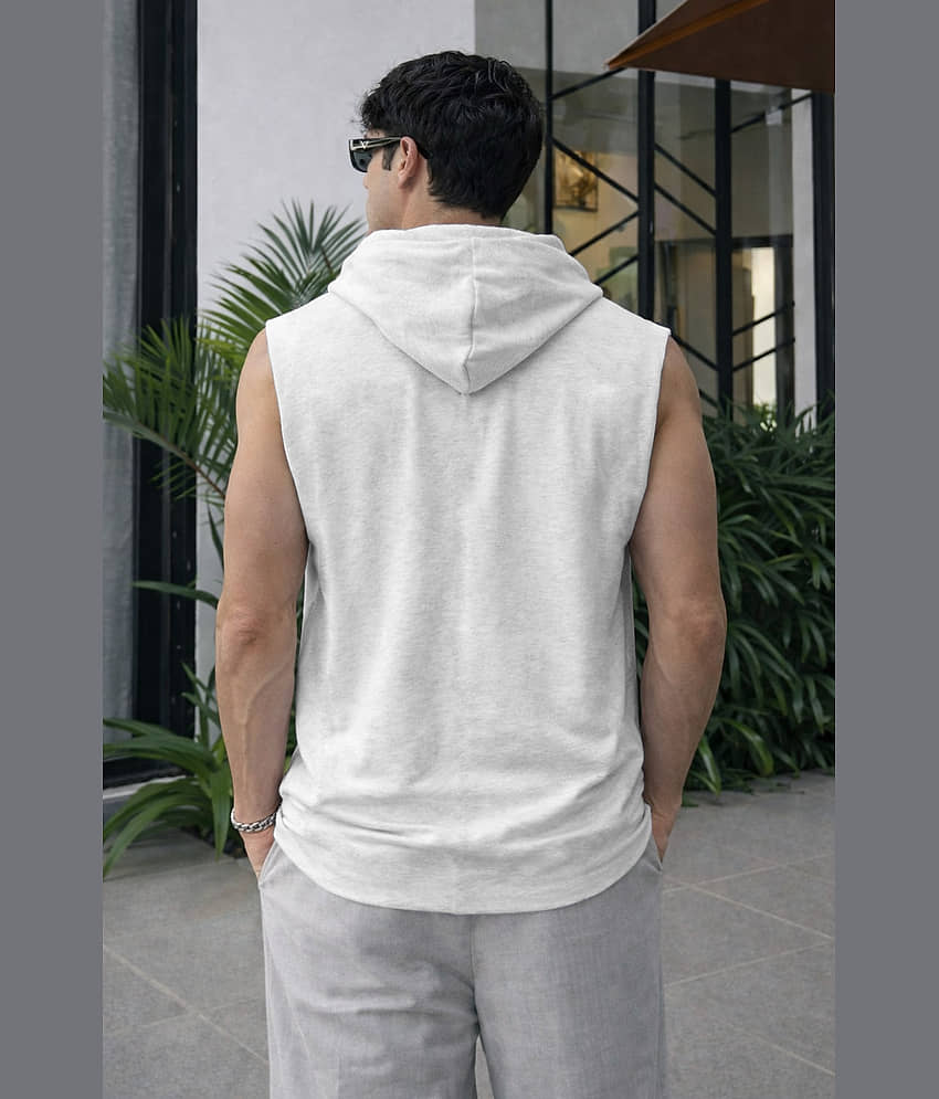 FTX Men Cotton Blend Regular Fit Solid T-Shirt ( White ) view 2