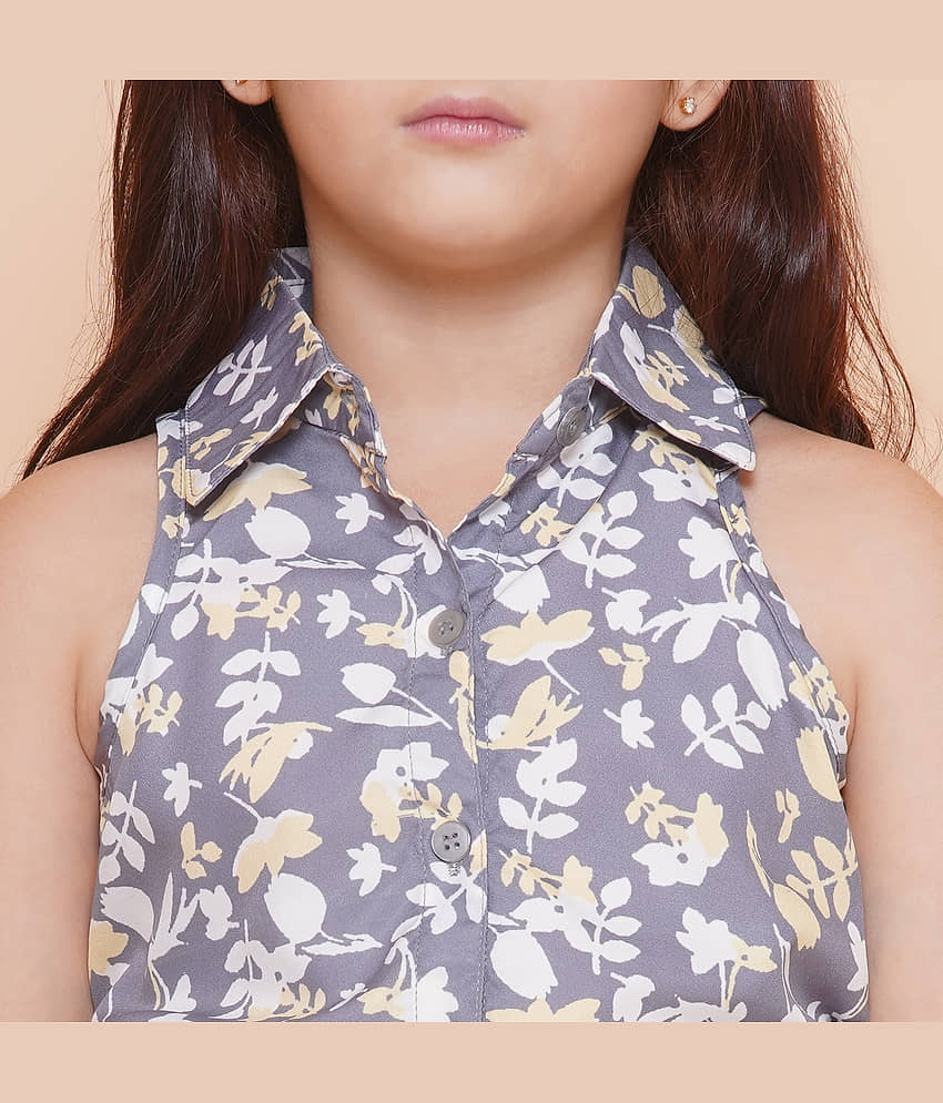 Arshia Fashions Pack of 1 Girls Crepe Top With Palazzo ( Pink ) view 2