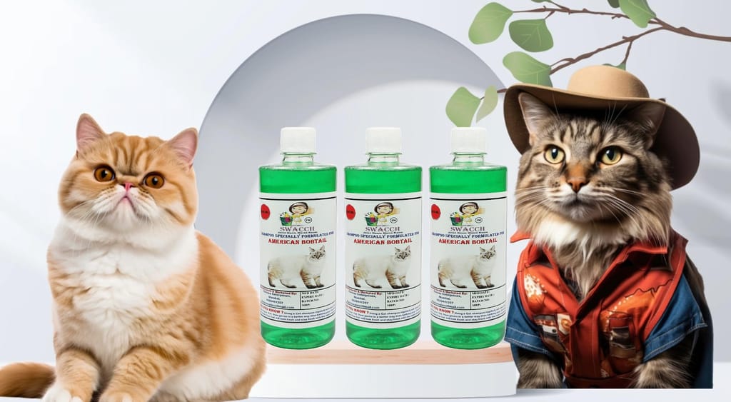 Swacch Shampoo Specially Formulated for American Bobtail (500ml) (Combo Pack of 3) Neem Alovera view 2