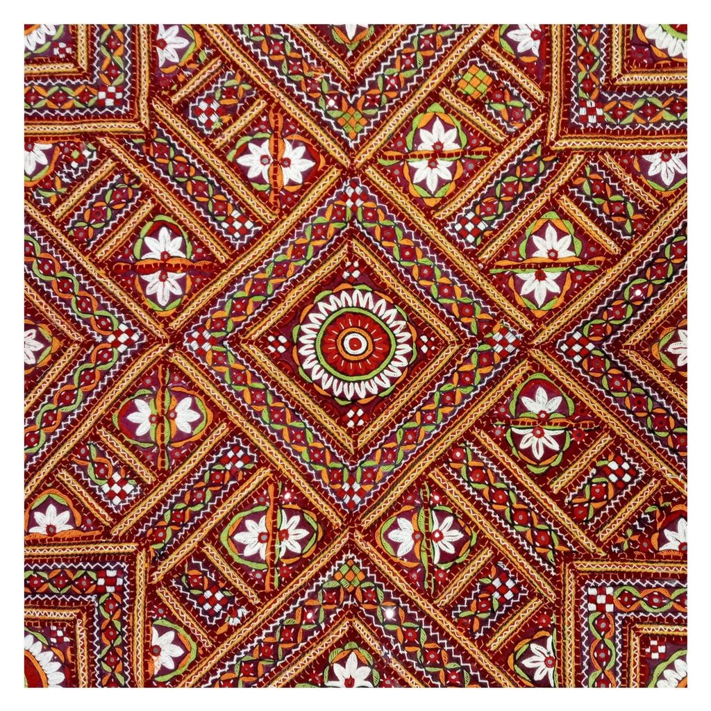 Garvi Gurjari (A Gujarat Govt Enterprise Multicolor Hand Embroidered Rangoli Design Wall Hanging/Decor view 2