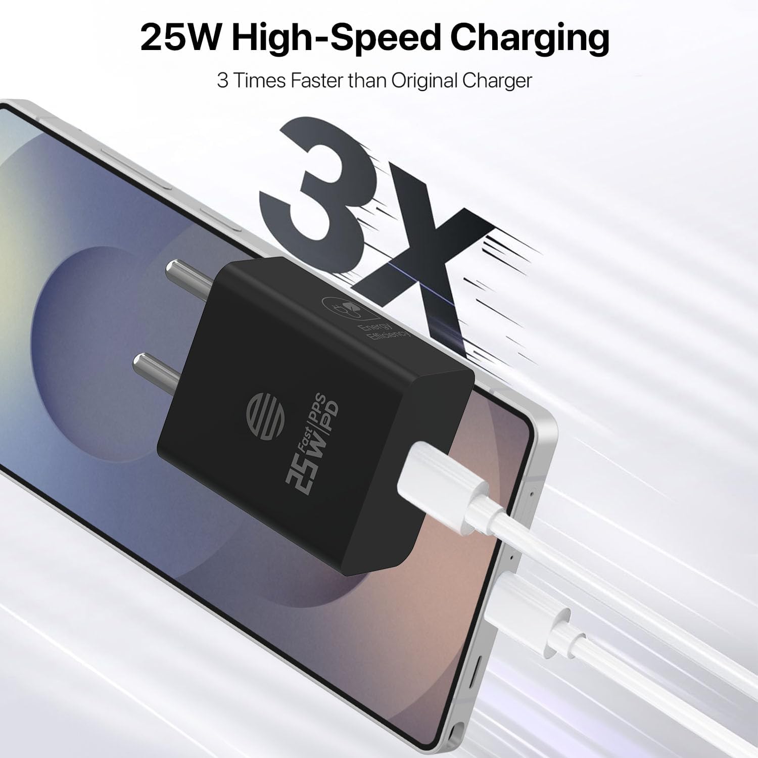 25W Charger USB Type C Adapter for Samsung Galaxy Z Fold 5/4/3, Z Flip5/4/3, S24/S24+/S24 Ultra, S23/S23+/S23 Ultra/S23 FE S/A/M/F Series with PD 3.0 Fast Charging Adaptor 2 Years Warranty view 2