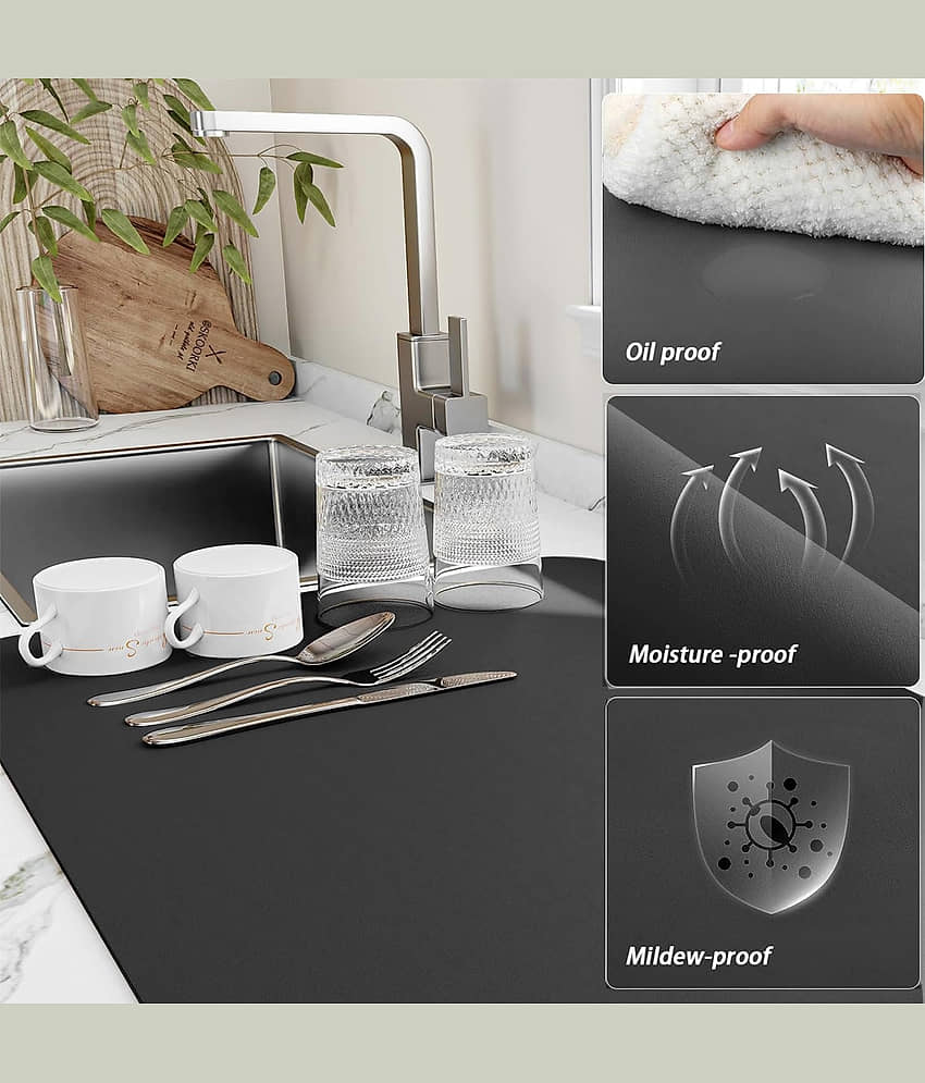 GEEO Black Non Woven Dish Racks ( Pack of 1 ) view 2