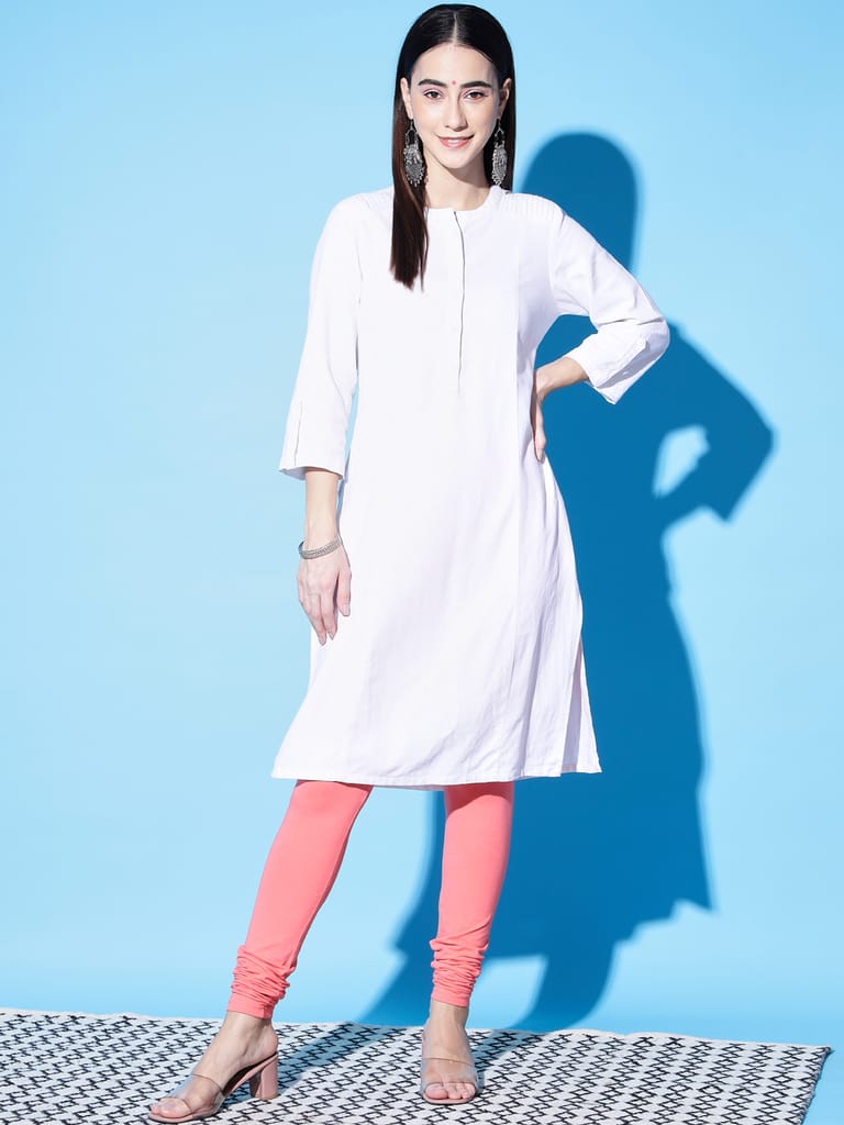 SOFT COLORS Women's Skinny Fit Ethnic Wear Churidar Leggings (Gajari) view 2