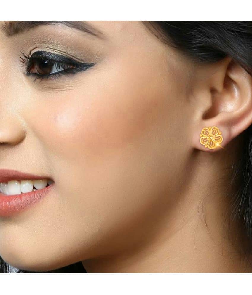 VIVASTRI Golden Drop Earrings ( Pack of 2 ) view 2