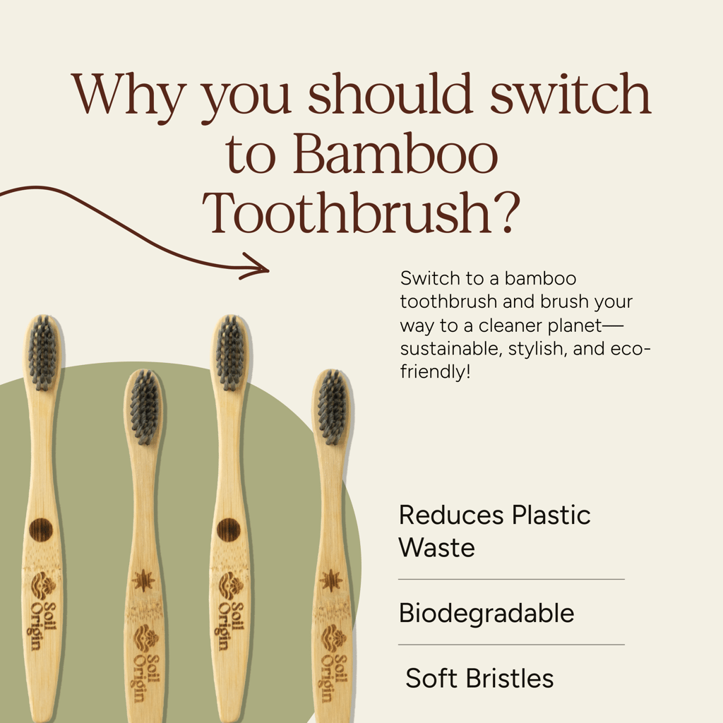 Kids Bamboo Toothbrush With Activated Charcoal Bristles - Set of 2 view 2