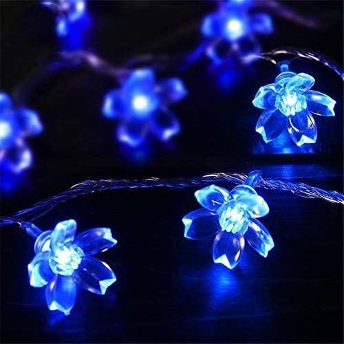 GLOWSERIE Blue Flower Fairy String Lights – Soft Glow Decorative Lights for Home view 2