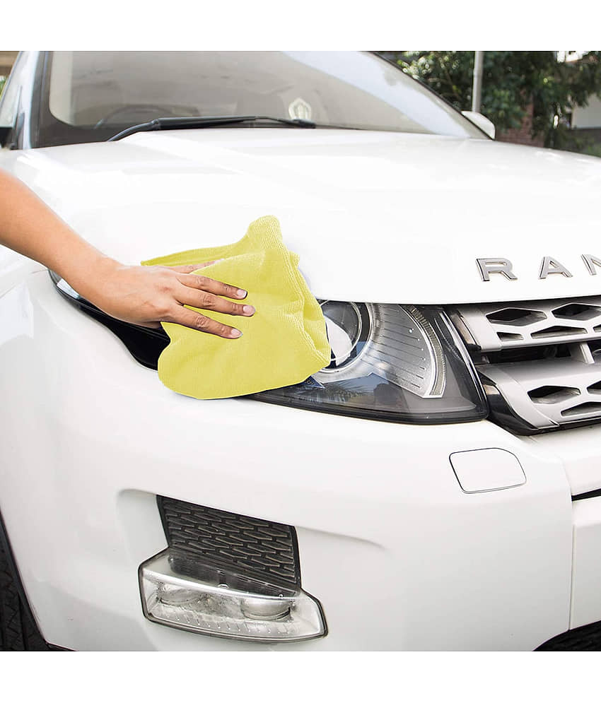 PROGIENCE - Multicolor 250 GSM Microfiber Car Cleaning Cloth For Automobile car accessories( Pack of 6 ) view 2