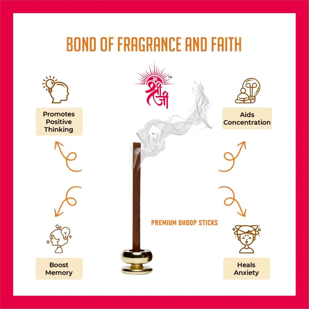 Shri Shriji Flam Aromatic Peace Rose Incense Sticks Combo | Long-Lasting Fragrance | Natural Herbal Blend | Ideal for Pooja, Meditation & Relaxation | Pack of Multiple Varieties view 2