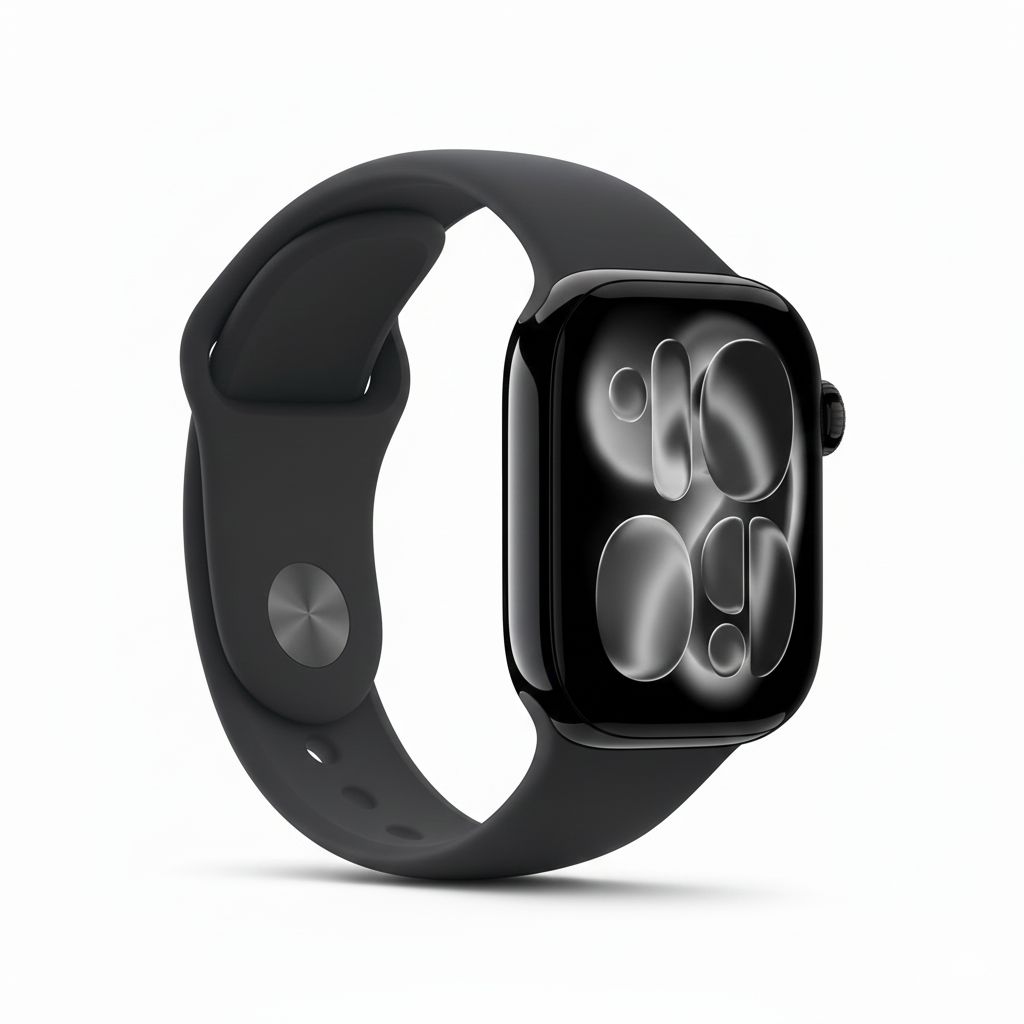 WEKTU Series 11 Smart Watch – 46mm Jet Black Aluminium Case with Black Sport Band (APPLE) view 2
