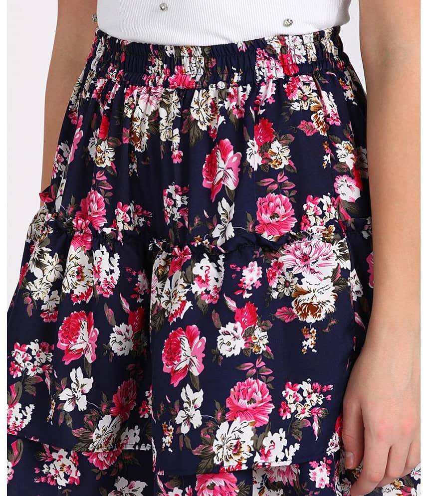 VAHSON - Black Crepe Women's Flared Skirt ( Pack of 1 ) view 2