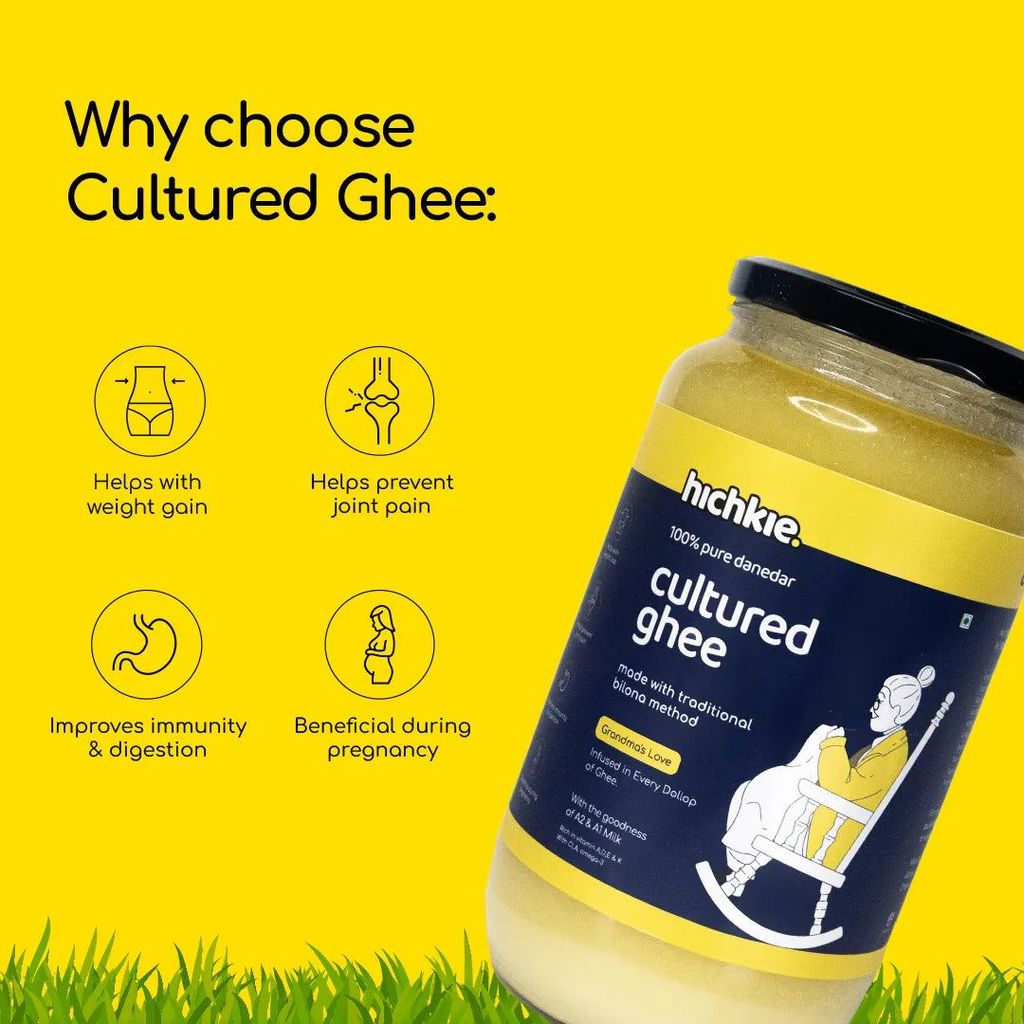 Cultured Ghee 1000 ml | Bilona Method | Cream-Churned | Lab Tested. view 2