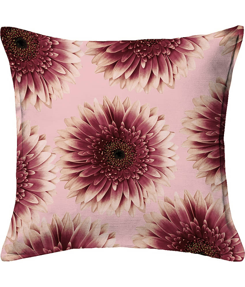 Houzzcode - Water Repellent Pink Polyester Pillow Covers 40x40x3 ( Pack of 1 ) view 2