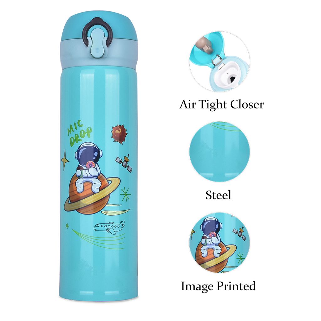 Astronaut Water Bottle | Water Bottle For Astronaut | Water Container For Astronaut | Stainless Steel Water Bottle | Kids Steel Water Bottle | Insulated Water Bottle | Stainless Steel Water Bottle | Sipper Water Bottle | Cute Water Bottle view 2