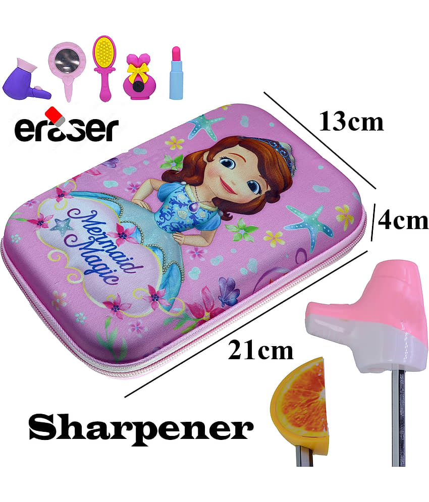 Eraser + Pencil Sharpener + Pencil Box Pouch Cases view 2