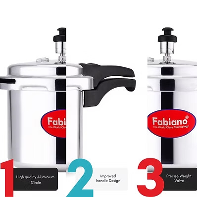 Fabiano 3 Litre Eco Outer Lid Aluminium Body Pressure Cooker view 2