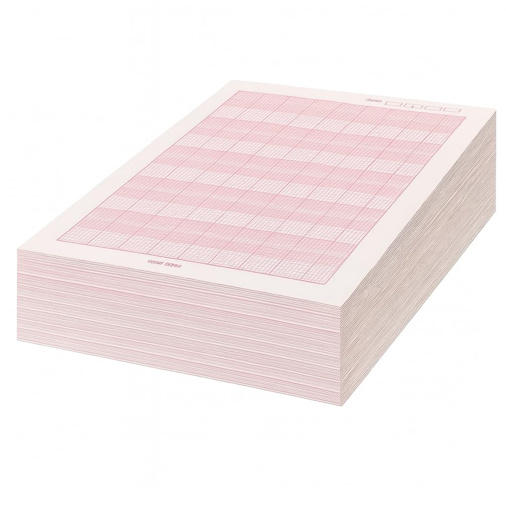 Semi Log Graph Paper – A4 Size (100 Sheets, Red) | 5-Cycle 1–10 Log Scale | Semi-Logarithmic Chart for Engineering, Physics, Math, Science & Research Data Plots view 2
