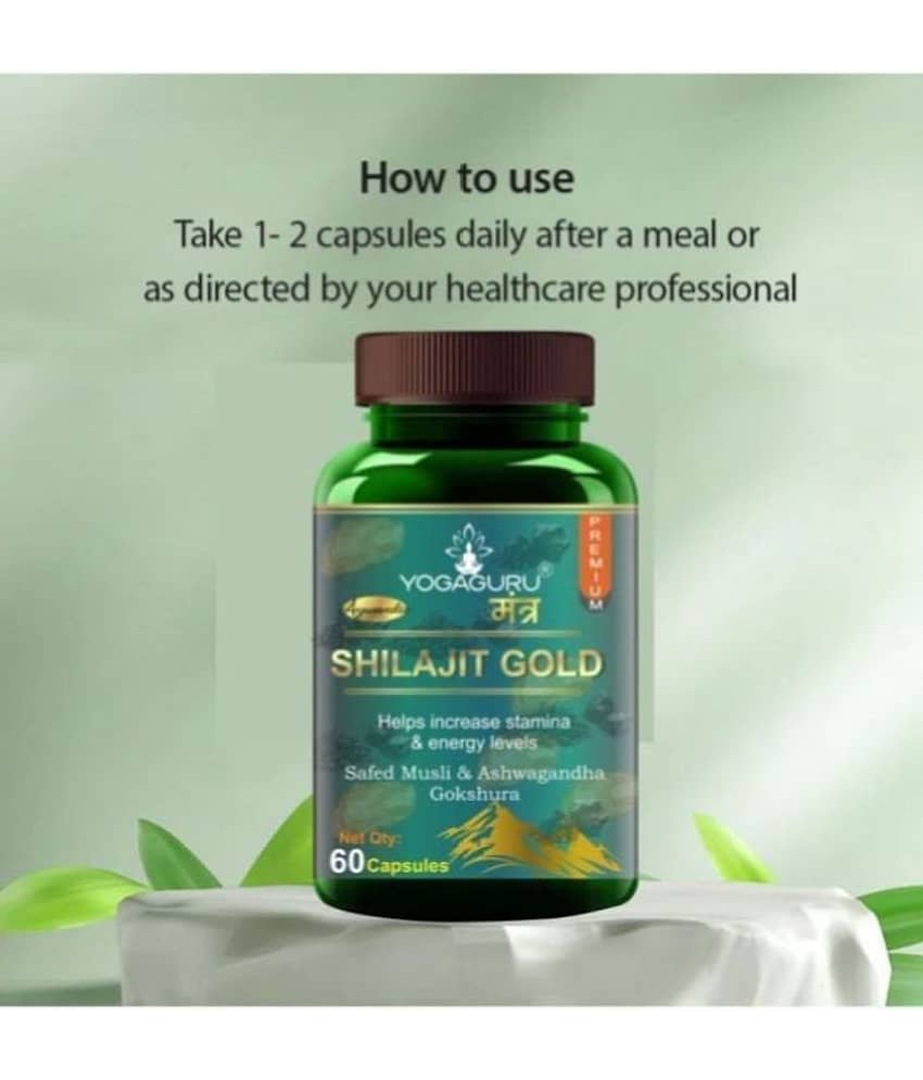 Shilajit Gold | Premium Vitality Ayurvedic Supplement for Men 60 CAPSULES