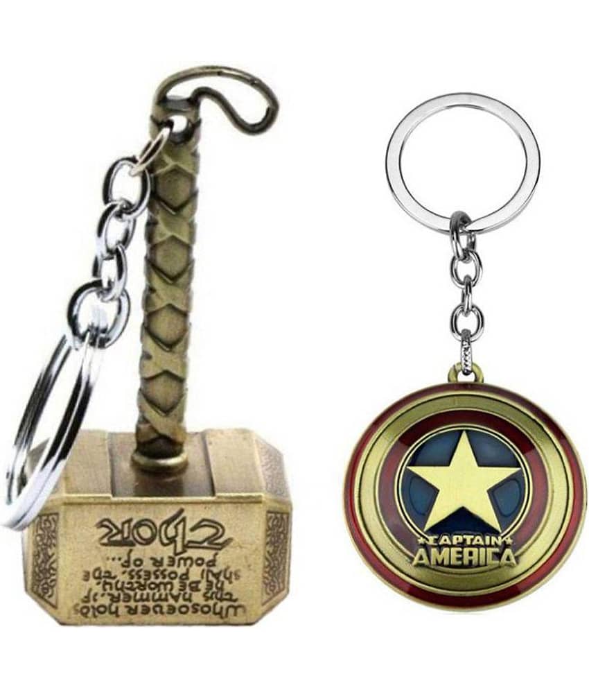 Thor Hammmer & Mat Shiled Keychain view 2