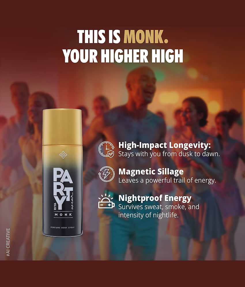 Riya Hyper, Mauj & Monk 40 Ml Each Deodorant, For Men, 120 ml (Pack Of 3) view 2