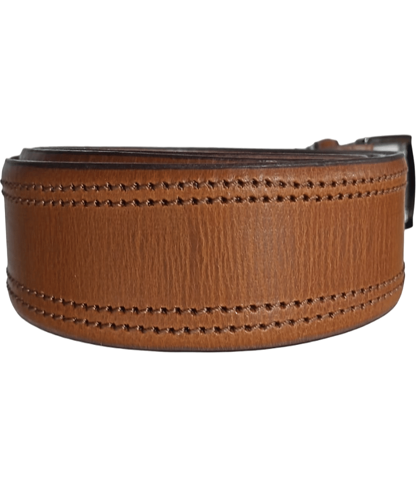 ULTIFAB - Tan Leather Men's Formal Belt ( Pack of 1 ) view 2