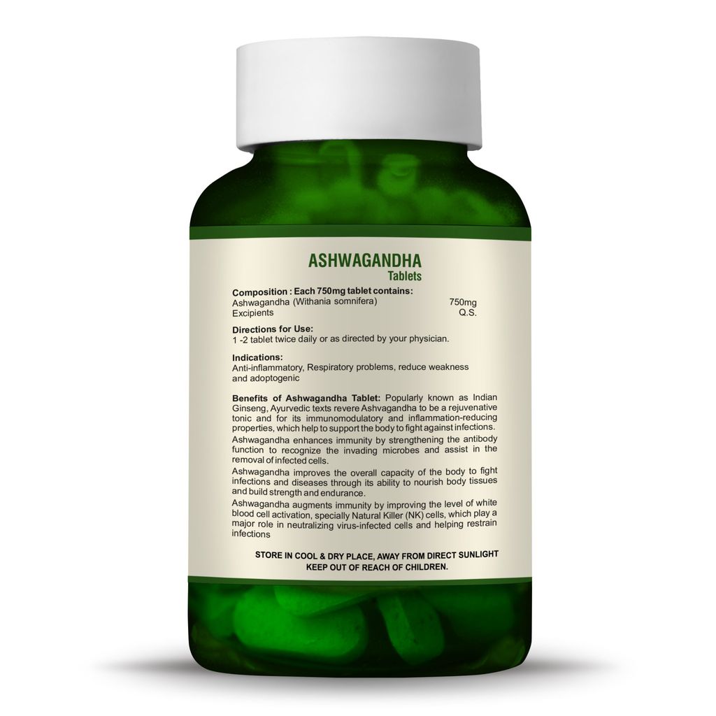 Bio Resurge Ashwagandha Tablets | Boost Strength, Stamina & Energy | Rejuvenate Mind & body | Ministry of Ayush aproved - 750 mg (60 tablets) view 2