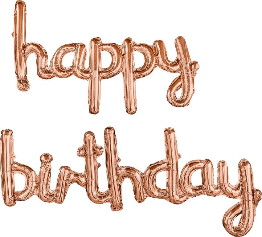Happy Birthday Cursive Foil Balloon view 2