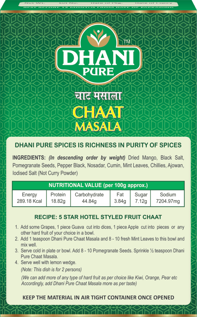 DHANI PURE CHAAT MASALA BOX (MRP : RS. 10/- ONLY) view 2